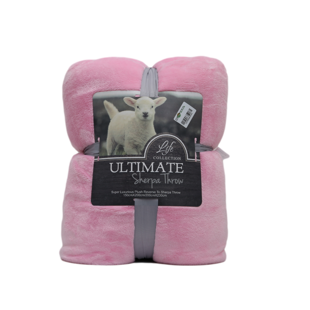 Fleece Blanket Ir 145-149 Basic Pink - MamasJan s