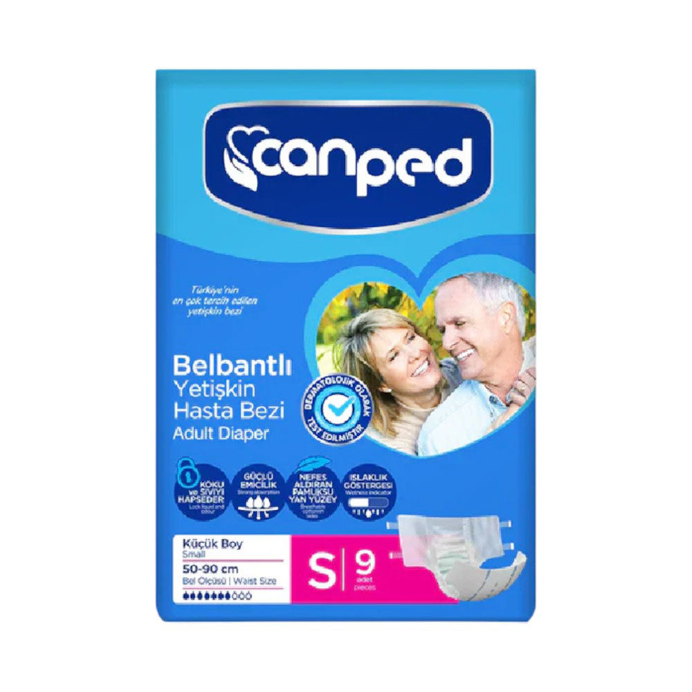 CANPED DIAPER ADULT SMALL 9PCS 50-90 CM BASIC Default Title - MamasJan Grocery Nonfood