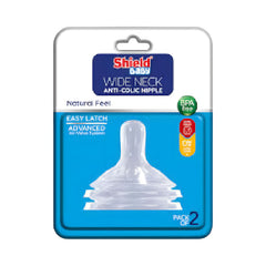 SHIELD WIDE NECK ANTICOLIC NIPPLE 6+ MONTHS Fast FLOW 2PCS Default Title - MamasJan Grocery Nonfood
