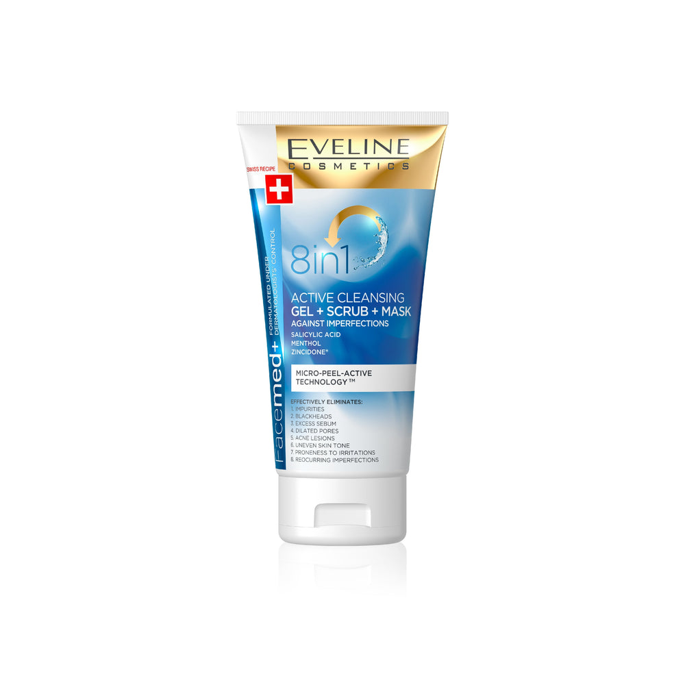 EVELINE 8 IN 1 GEL+SCBRUB+MASK 150ML Default Title - MamasJan skincare