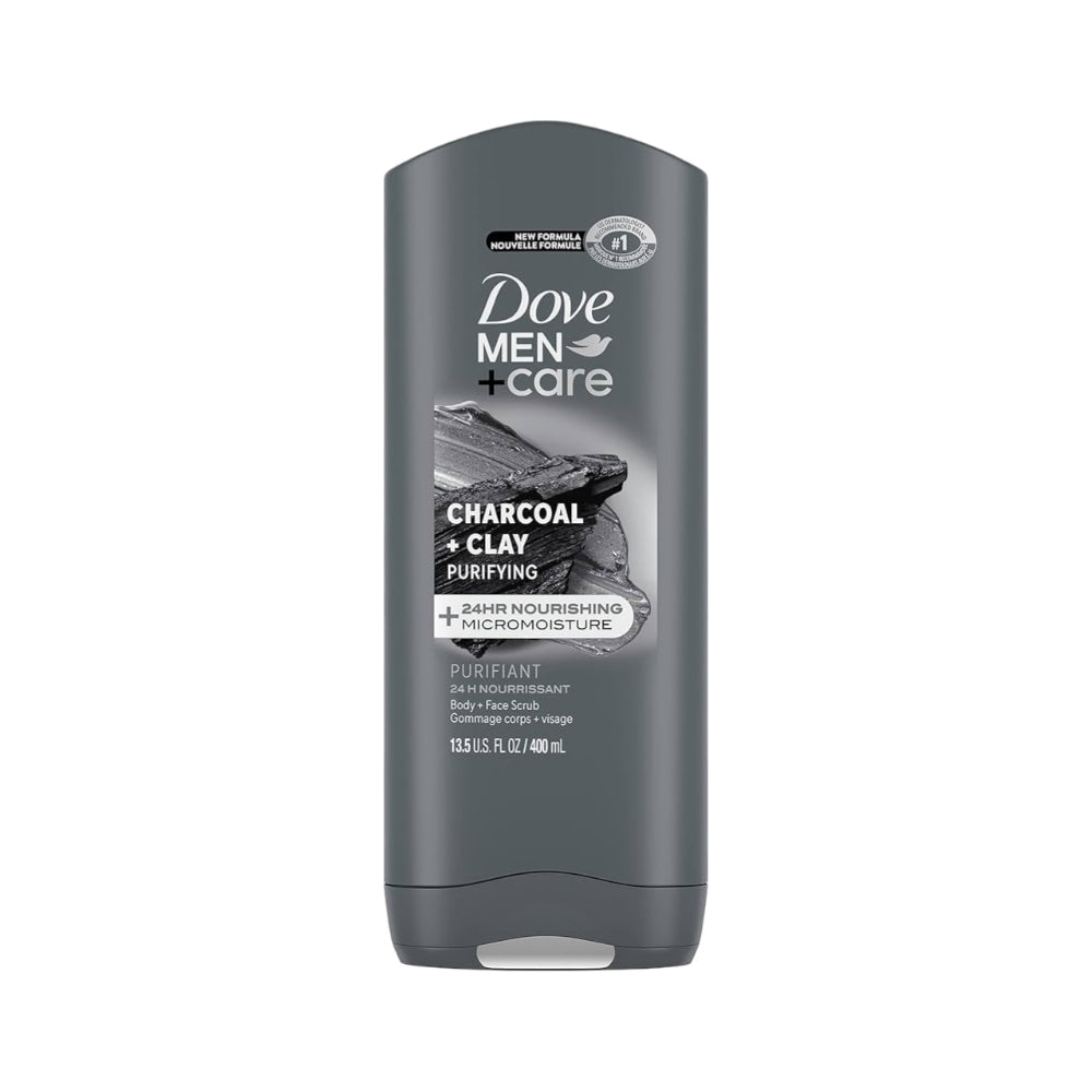 DOVE MEN CARE BODY AND FACE WASH CHARCOAL CLAY 400 ML BASIC Default Title - MamasJan Grocery Nonfood