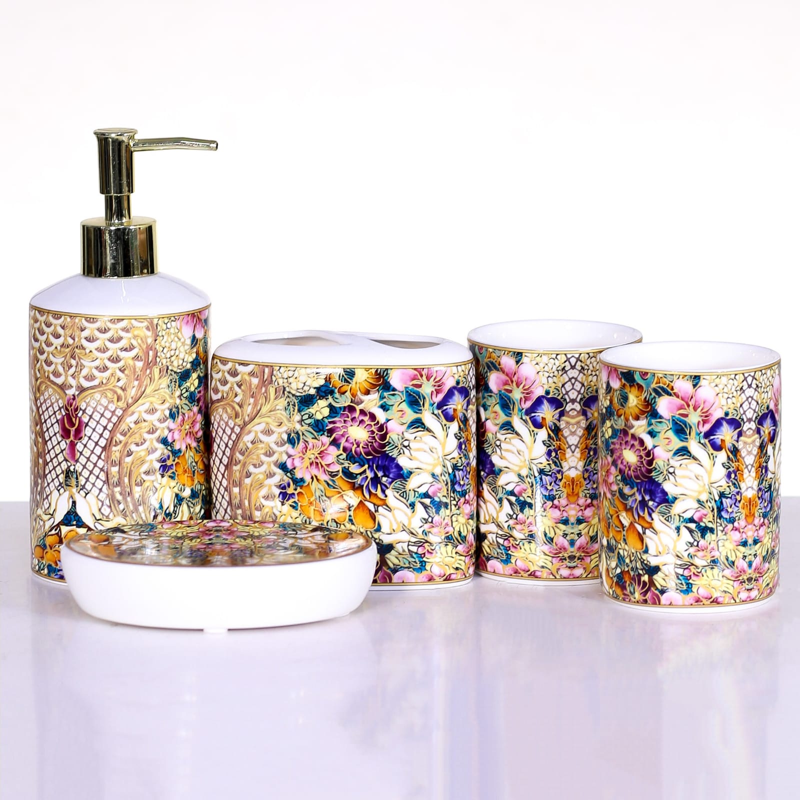 Bath Room Set 5Pc Royal Bistro K061-5-707 Basic Default Title - MamasJan Decoration