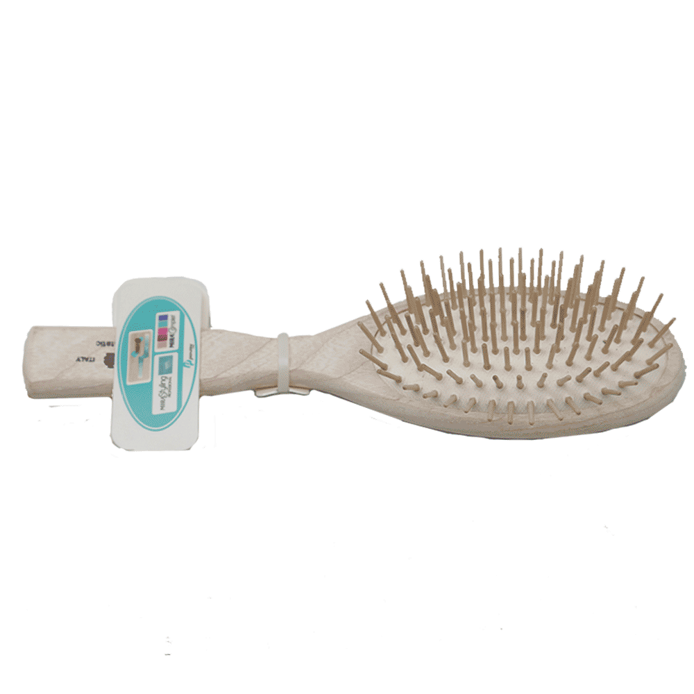 Mira Hair Brush Wooden Art-310 Default Title - MamasJan s
