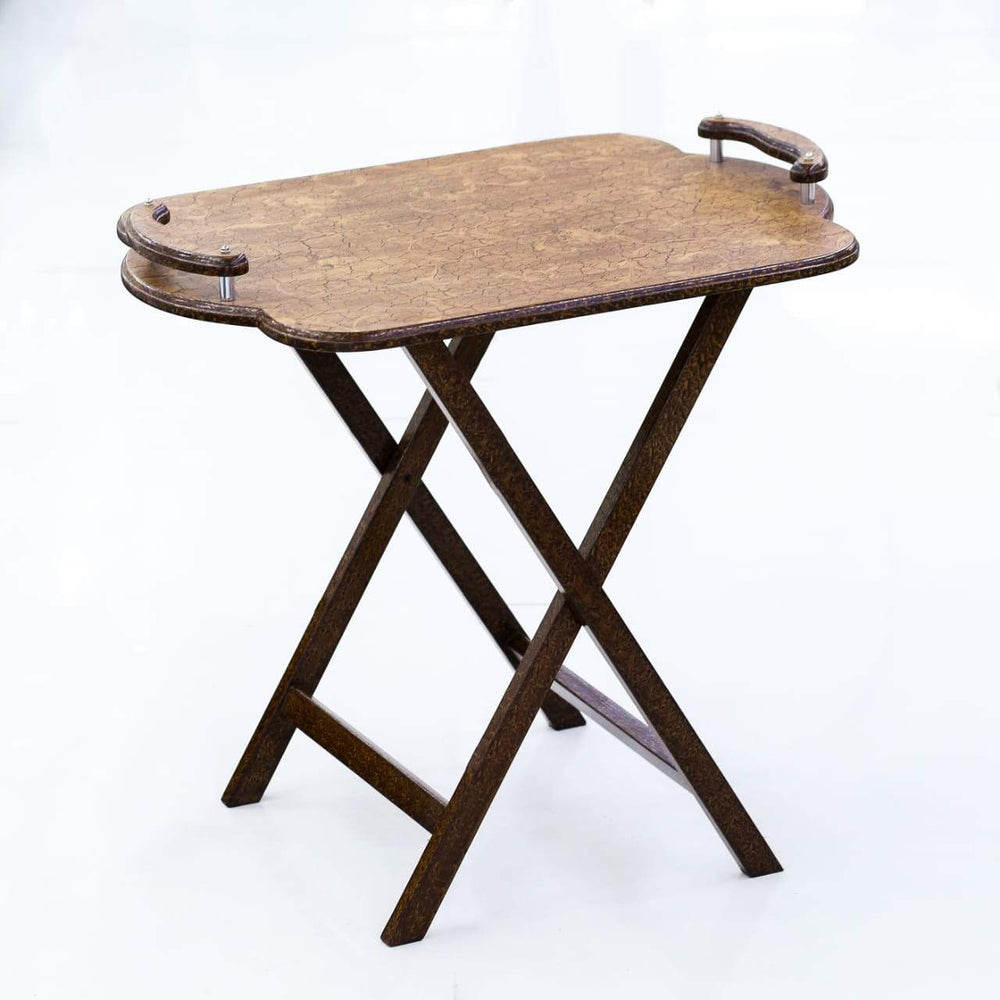 Tea Table Folding Oval Plain L-Brown Default Title - MamasJan Household