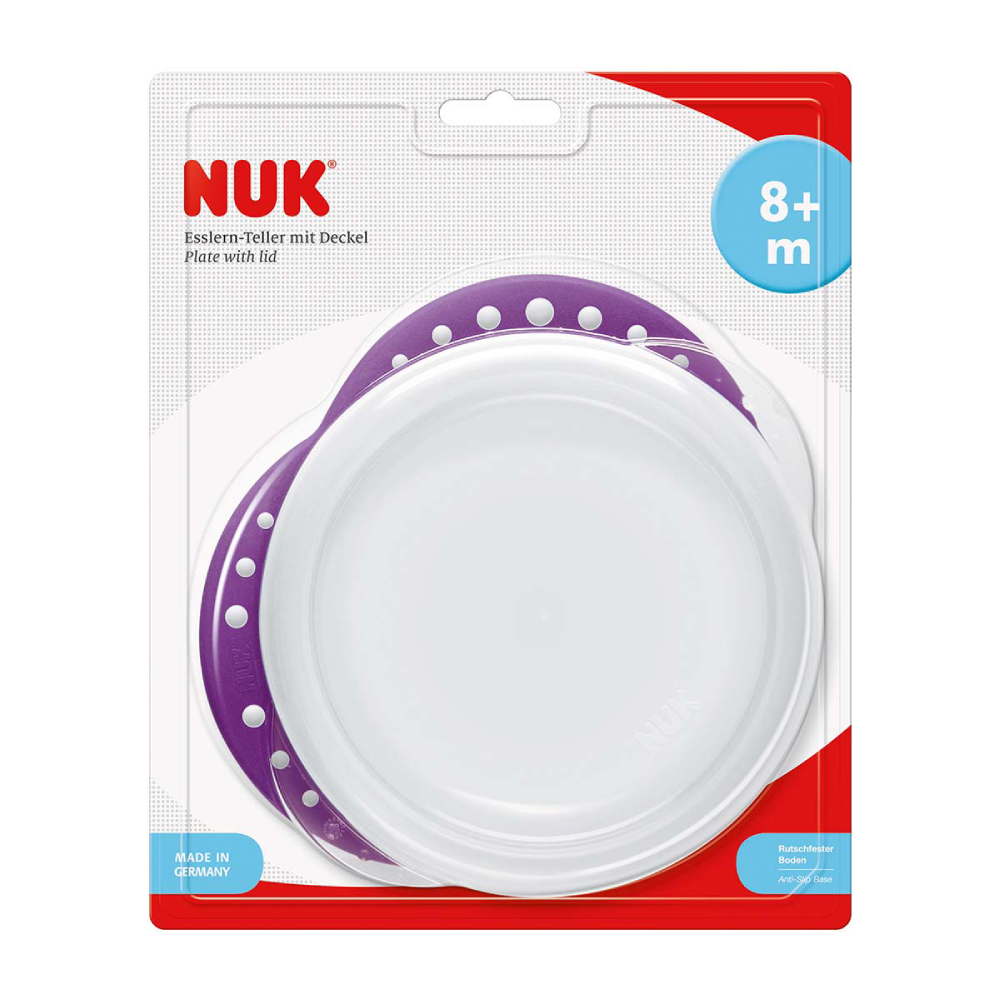 NUK BABY PLATE EASY LEARNING 8 PLUS M 10255049 Default Title - MamasJan Grocery Nonfood