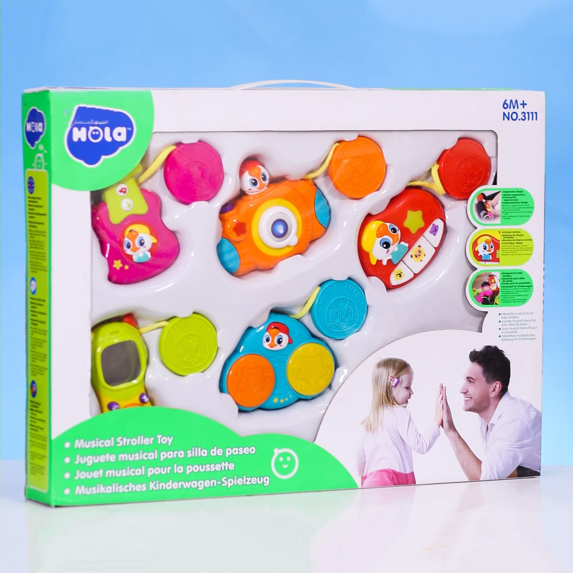 3111 HOLA RATTLE SET 5PC Default Title - MamasJan Toys