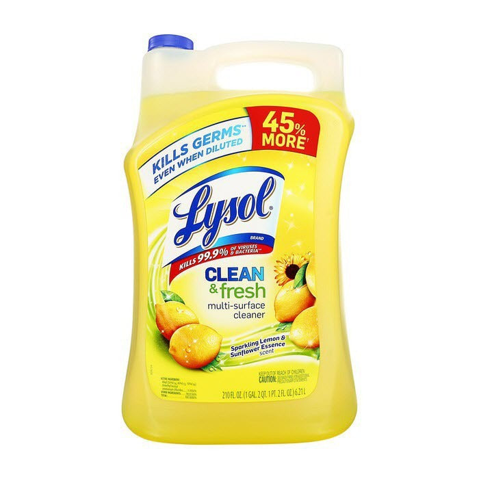 LYSOL CLEANER LEMON & SUNFLOWER 6.21 LTR Default Title - MamasJan Grocery Nonfood
