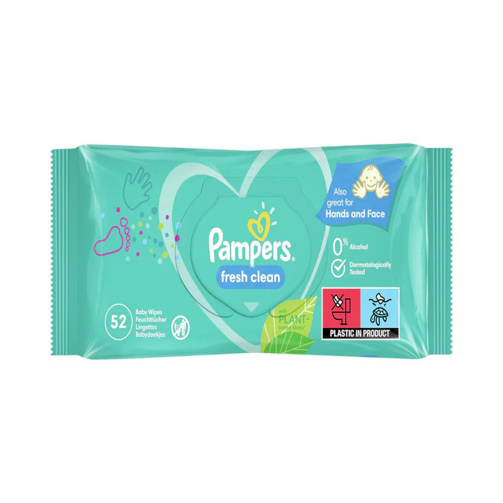 PAMPERS BABY WIPES FRESH CLEAN 52PC Default Title - MamasJan Grocery Nonfood
