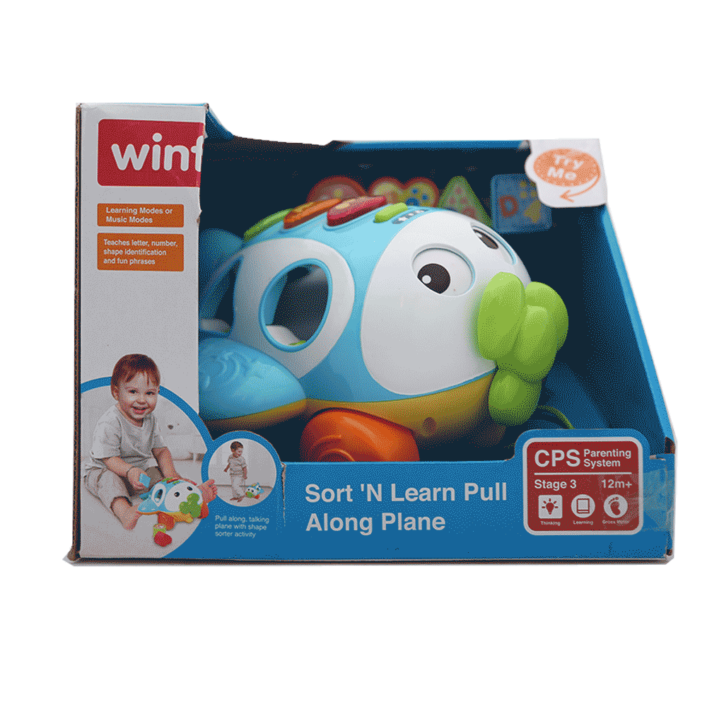 1505 WINFUN SORT N LEARN PULL ALONG PLANE Default Title - MamasJan Toys