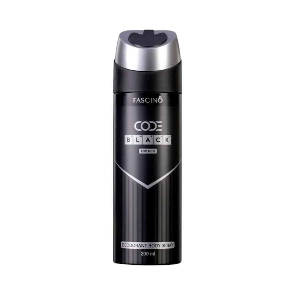 FASCINO DEODORANT CODE BLACK FOR MEN 200 ML Default Title - MamasJan Grocery Nonfood
