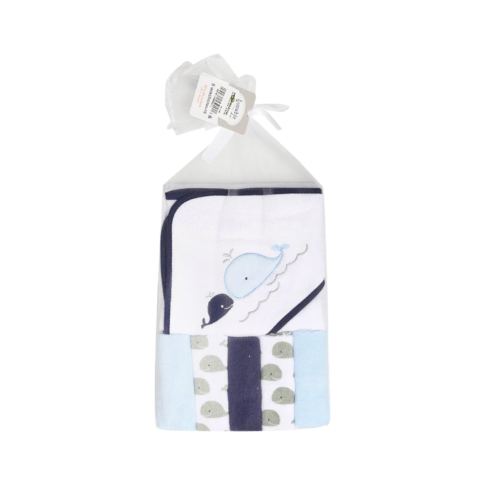 BABY BATH TOWEL HOODED IR MW-19 05282 Default Title - MamasJan KidsWear