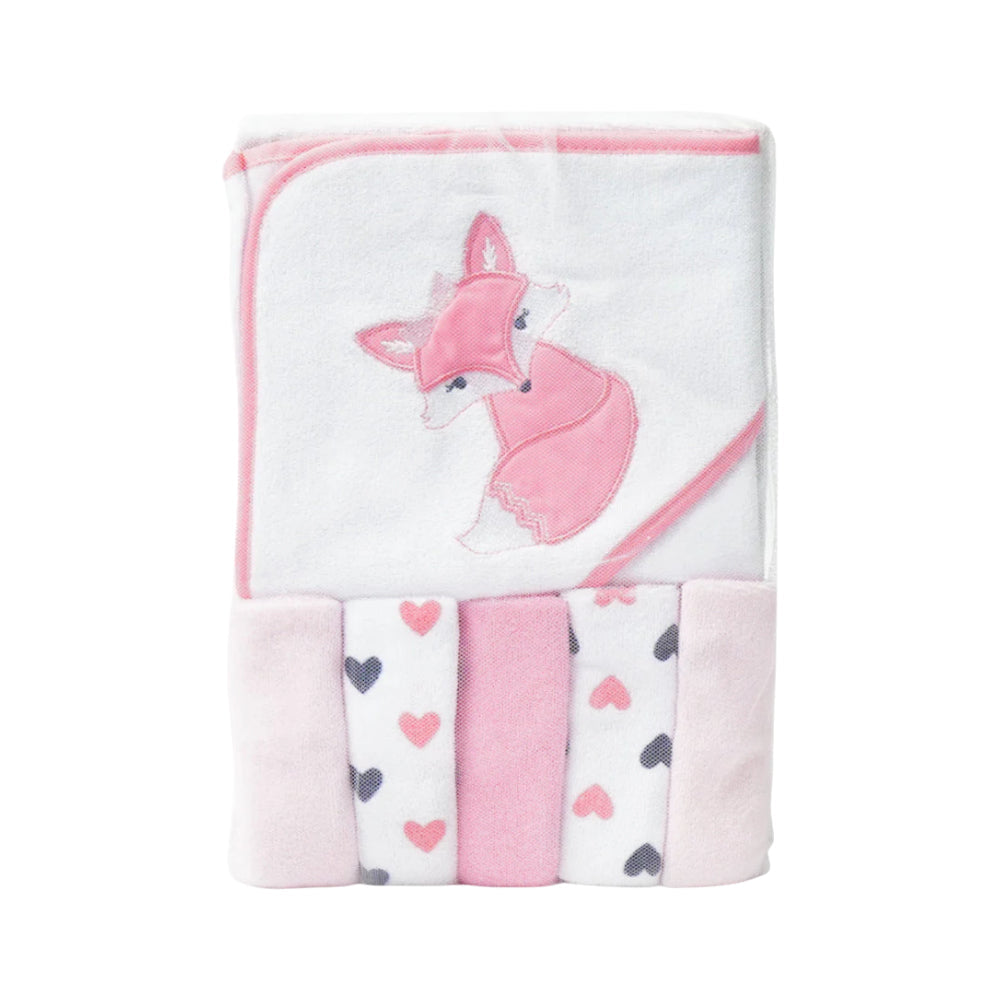 BABY BATH & FACE TOWEL WITH HOOD MW-19 05286 Default Title - MamasJan KidsWear