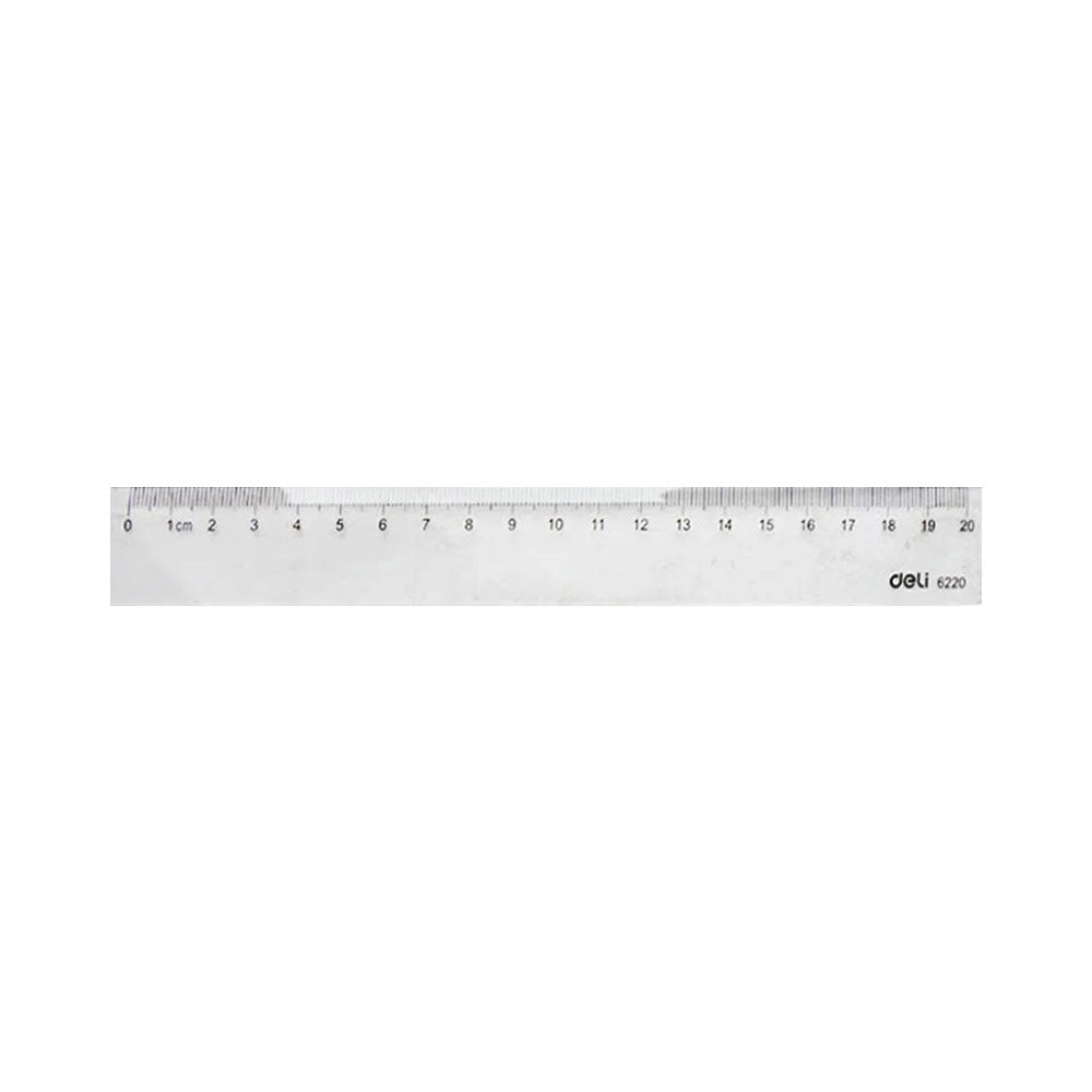 DELI STRAIGHT RULER 20CM E6220 Default Title - MamasJan Toys