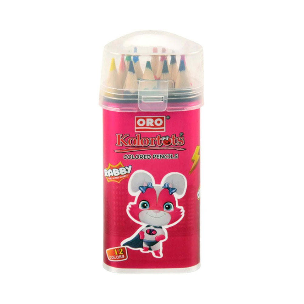 ORO PENCIL 12 COLORS NO. 102 HALF METAL BOX Default Title - MamasJan Toys