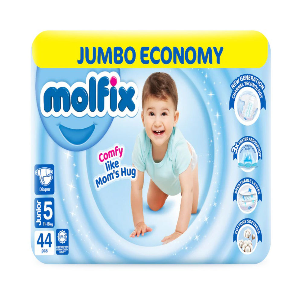 MOLFIX DIAPERS JUNIOR NO5 11-18KG 44 PCS Default Title - MamasJan Grocery Nonfood
