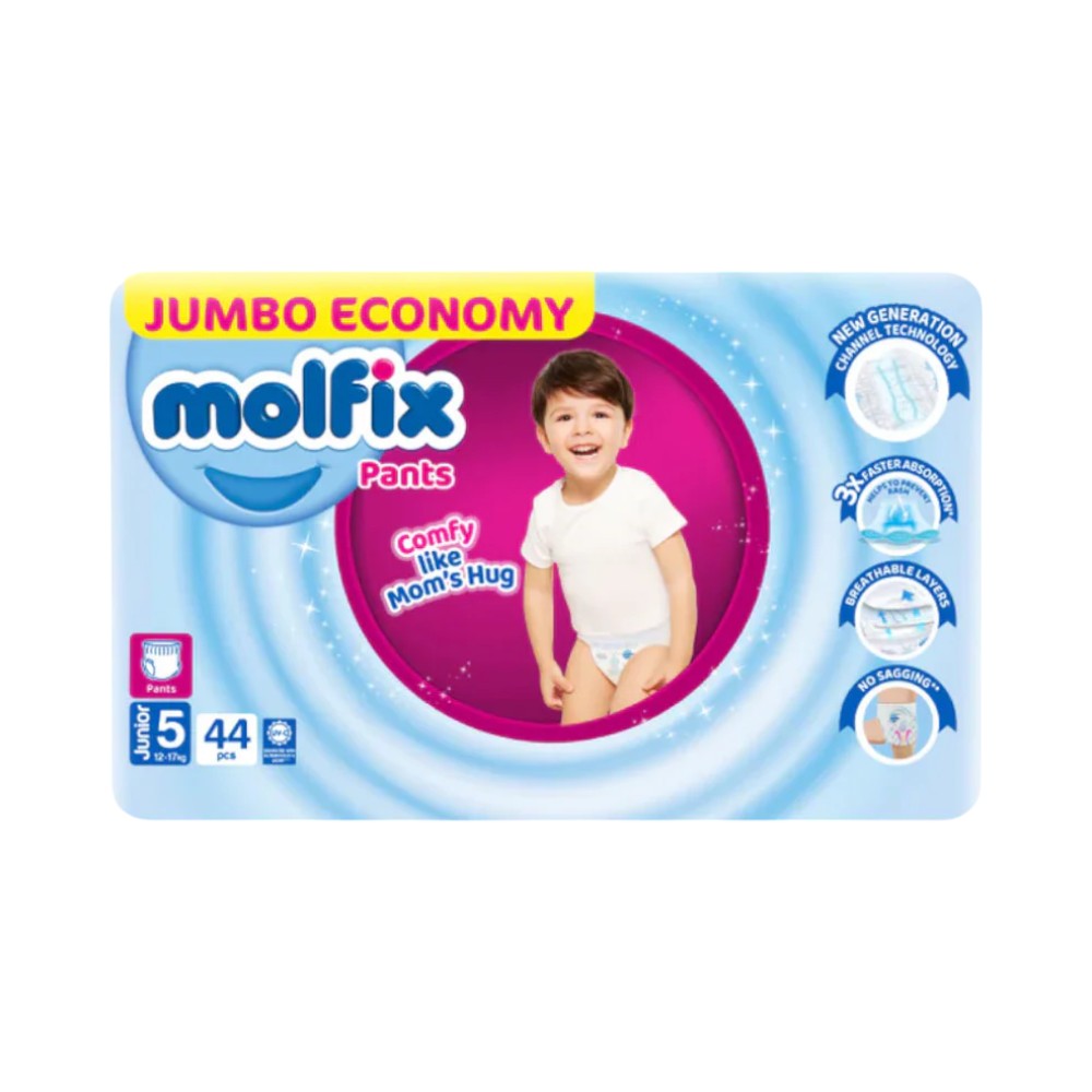 MOLFIX PANTS JUNIOR NO5 12-17 KG 44 PCS Default Title - MamasJan Grocery Nonfood
