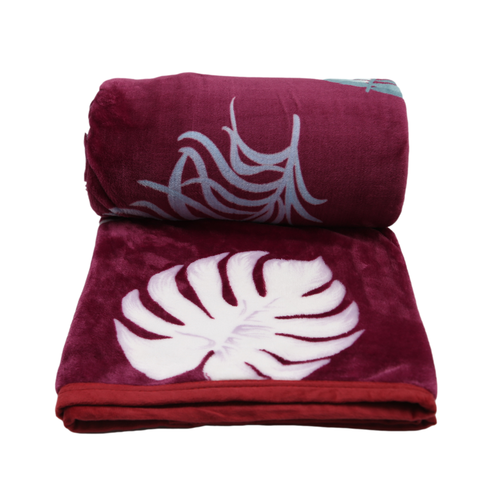 FLEECE BLANKET IR C21-22 Reddish With White - MamasJan s