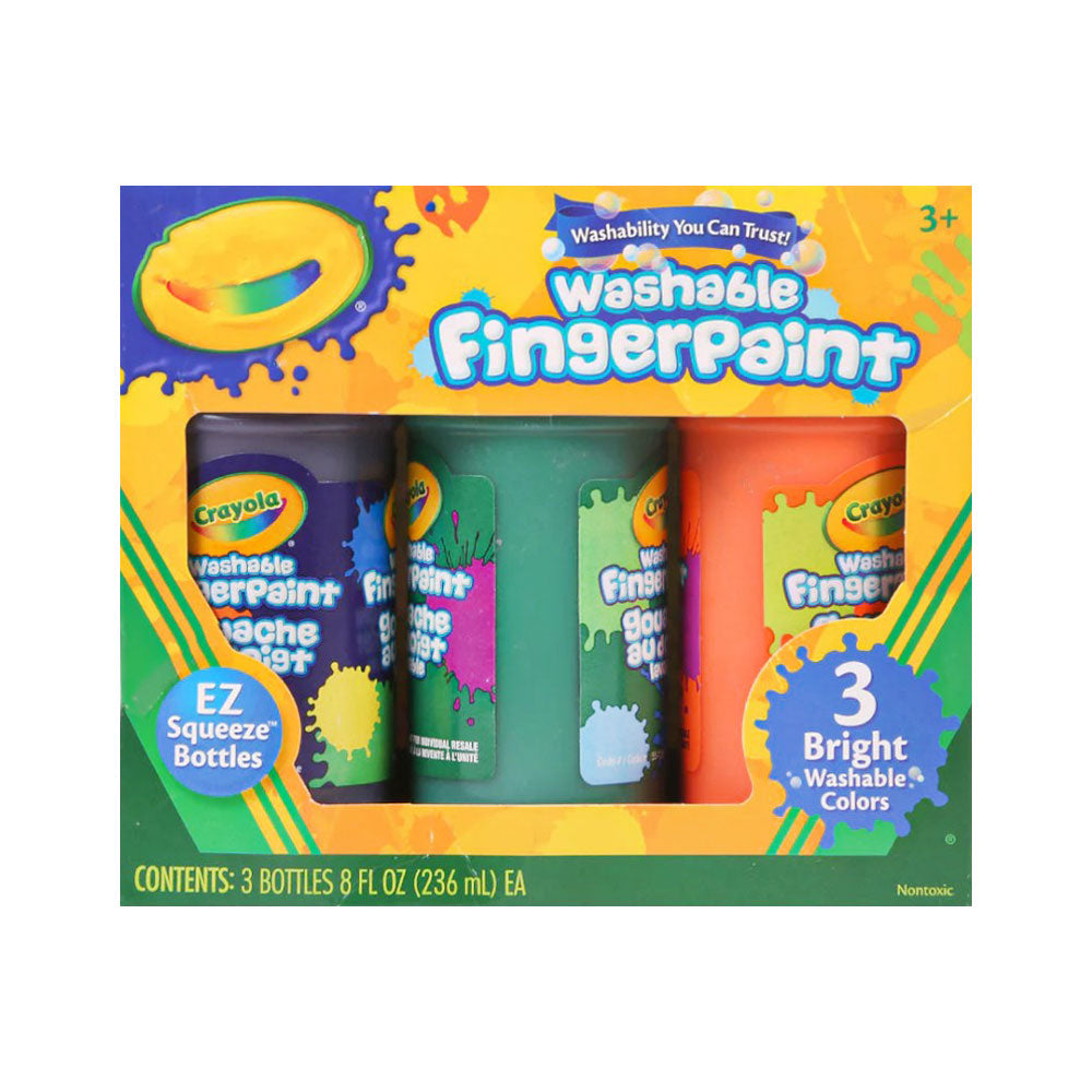 Crayola 3 Pcs Washable Finger Paint 551311 Default Title - MamasJan Toys