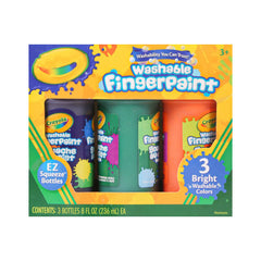 Crayola 3 Pcs Washable Finger Paint 551311 Default Title - MamasJan Toys
