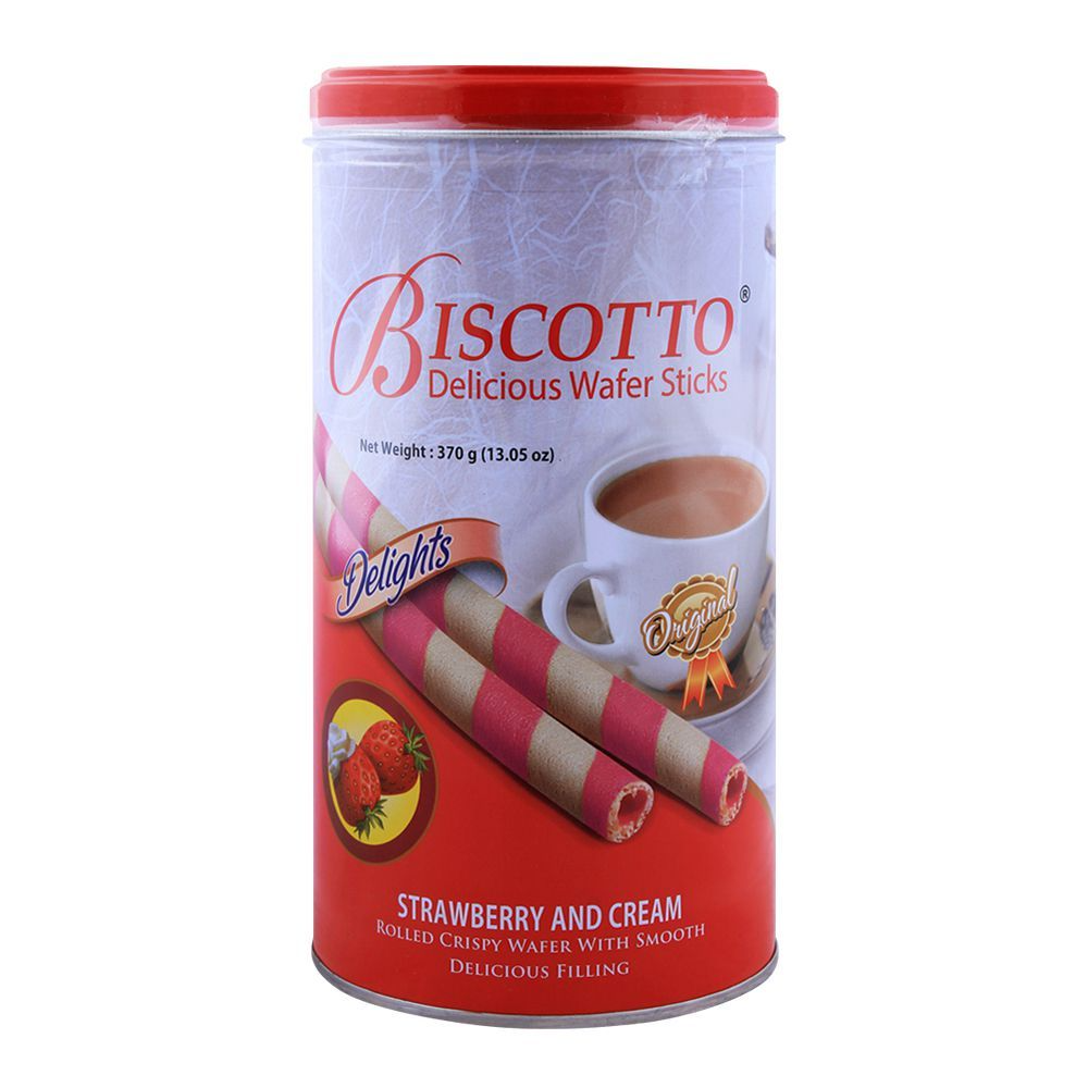 BISCOTTO WAFERS STICKS STRAWBERRY DELIGHTS 370 GM Default Title - MamasJan Grocery