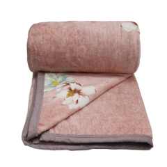 Fleece Blanket Ir C1-8 Peach White - MamasJan s