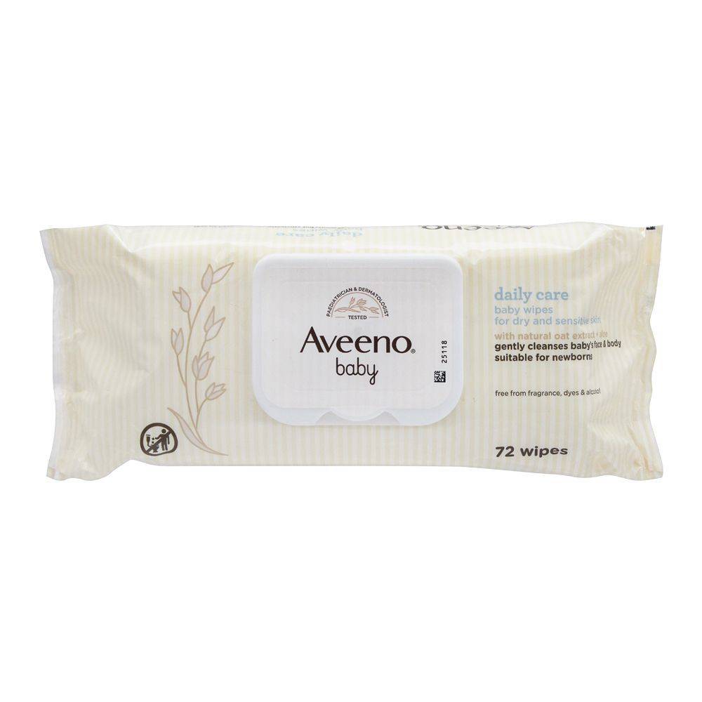 Aveeno Baby Wipes For Dry & Sensitive Skin 72pc Default Title - MamasJan Grocery Nonfood