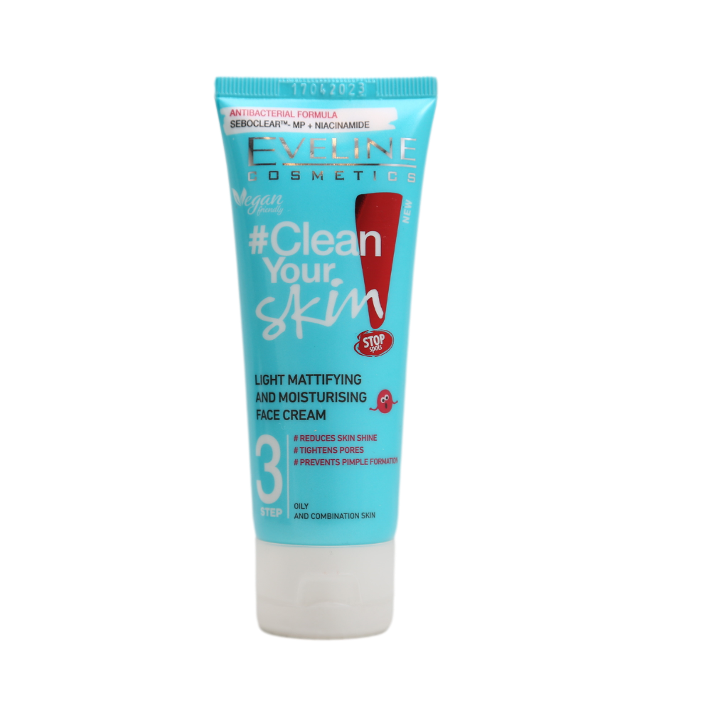 EVELINE CLEAN YOUR SKIN LIGHT MATTIFYING & MOIST. FACE CREAM Default Title - MamasJan skincare
