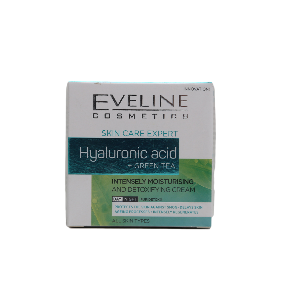 EVELINE SKIN CARE EXPERT HYALURONIC ACID + GREEN TEA CREAM 5 Default Title - MamasJan skincare