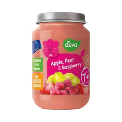 DEVA BABY FOOD APPLE PEAR & RASPBERRY 7+MONTHS 200 GM Default Title - MamasJan Grocery