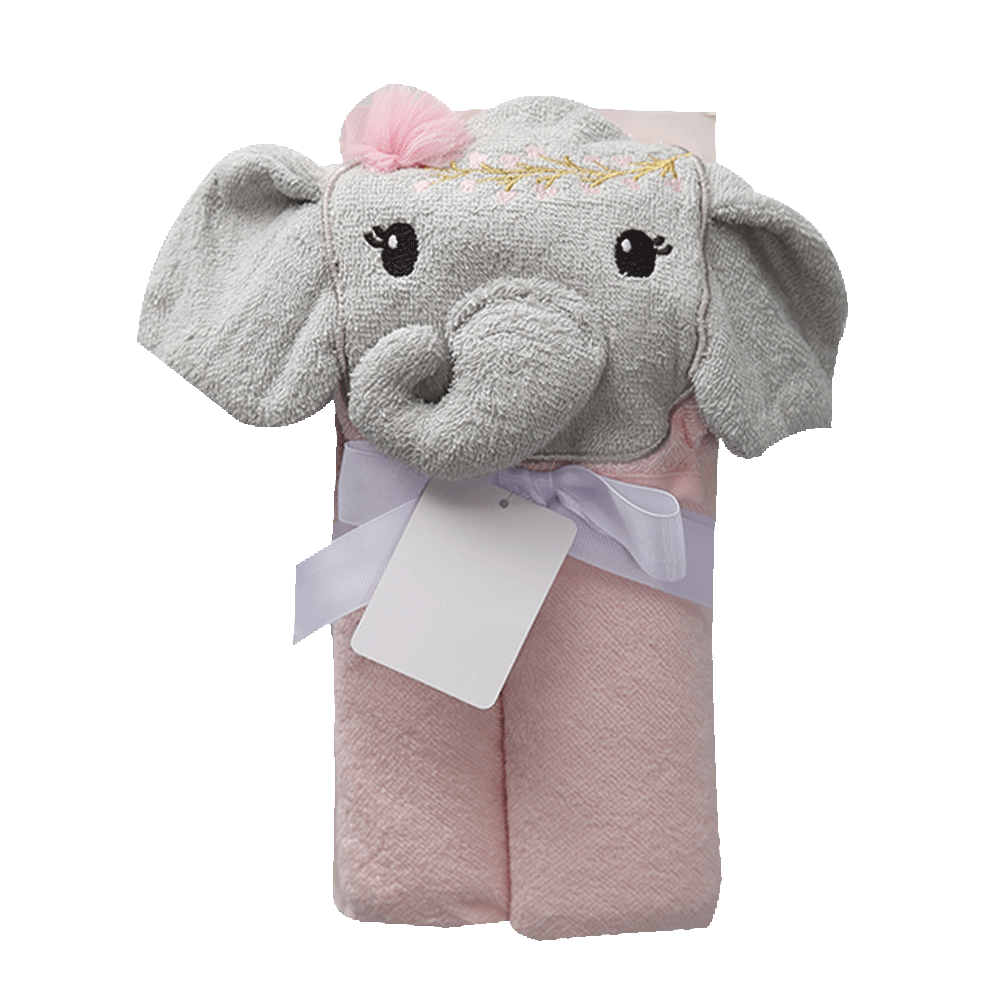 BABY BATH TOWEL WITH HOOD 00349 MW-20 Default Title - MamasJan KidsWear