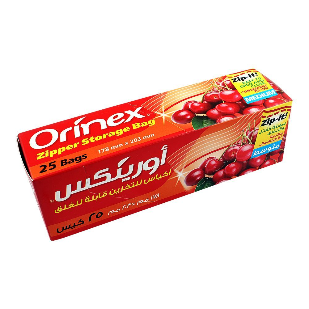 ORINEX ZIPPER STORAGE BAG 178 X 203MM 25BAGS Default Title - MamasJan Grocery Nonfood