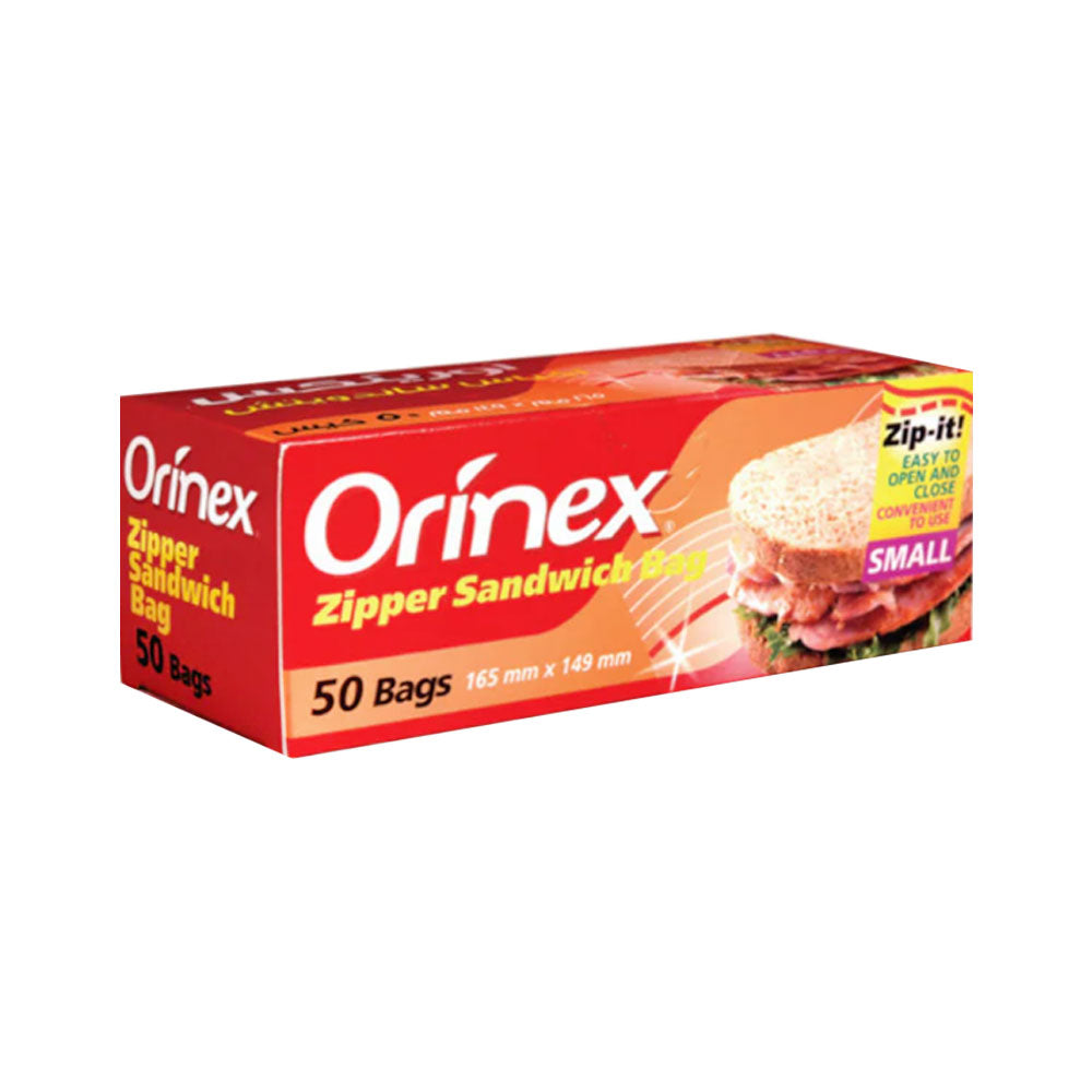 ORINEX SANDWICH ZIPPER BAG 165 X 149MM 50BAGS Default Title - MamasJan Grocery Nonfood