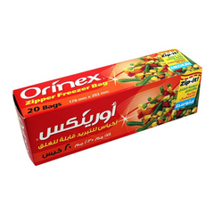 ORINEX FREEZER ZIPPER BAGS 178 X 203 20BAGS MEDIUM Default Title - MamasJan Grocery Nonfood