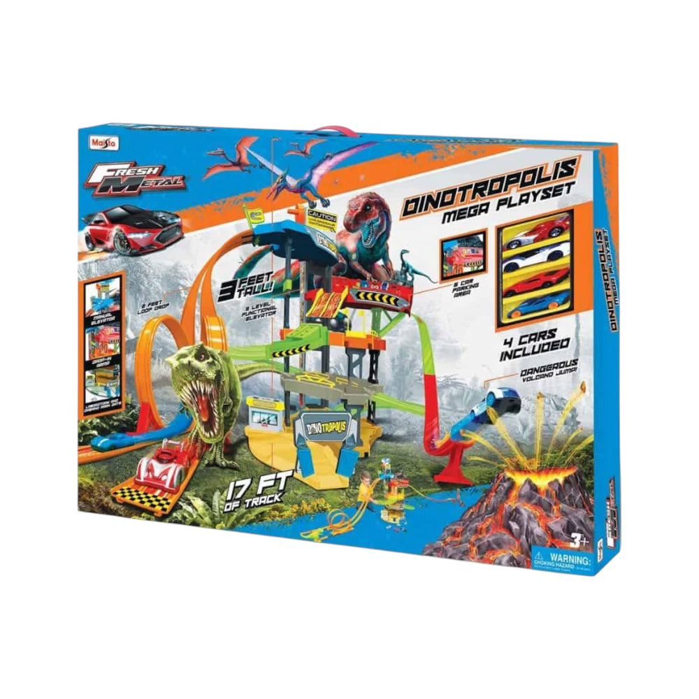 FRESH METAL DINOTROPOLIS MEGA PLAYSET 12398 Default Title - MamasJan Toys