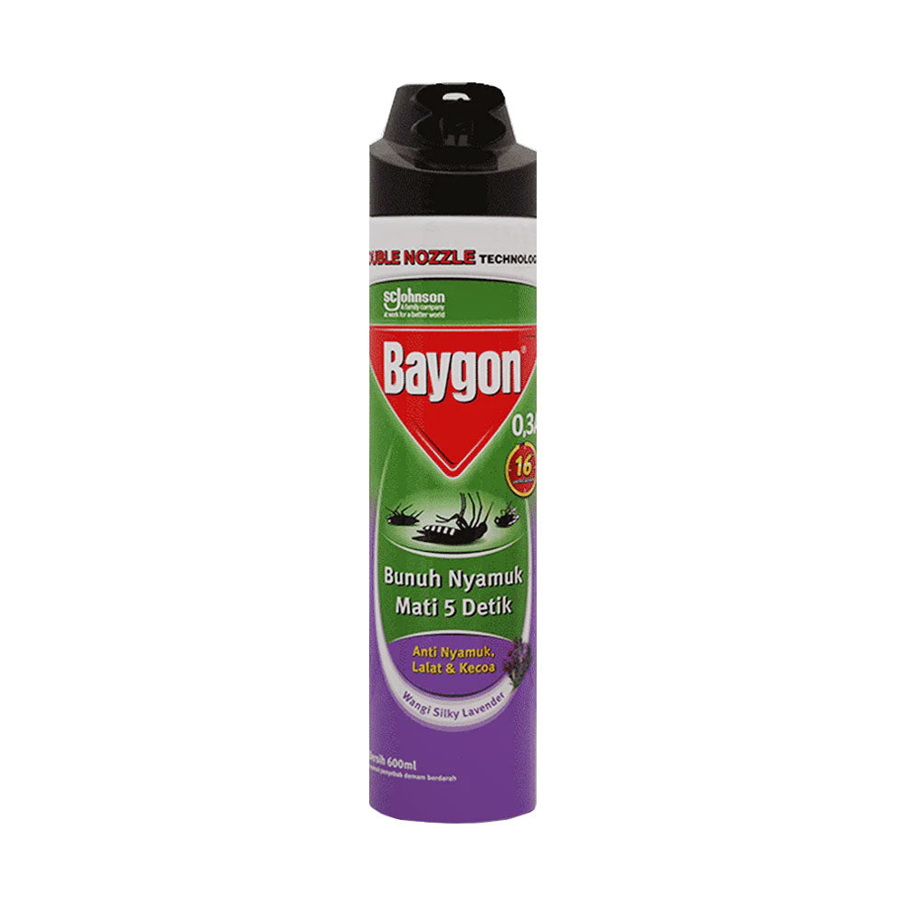 BAYGON INSECT KILLER WANGI SILKY LAVENDER 600 ML Default Title - MamasJan Grocery