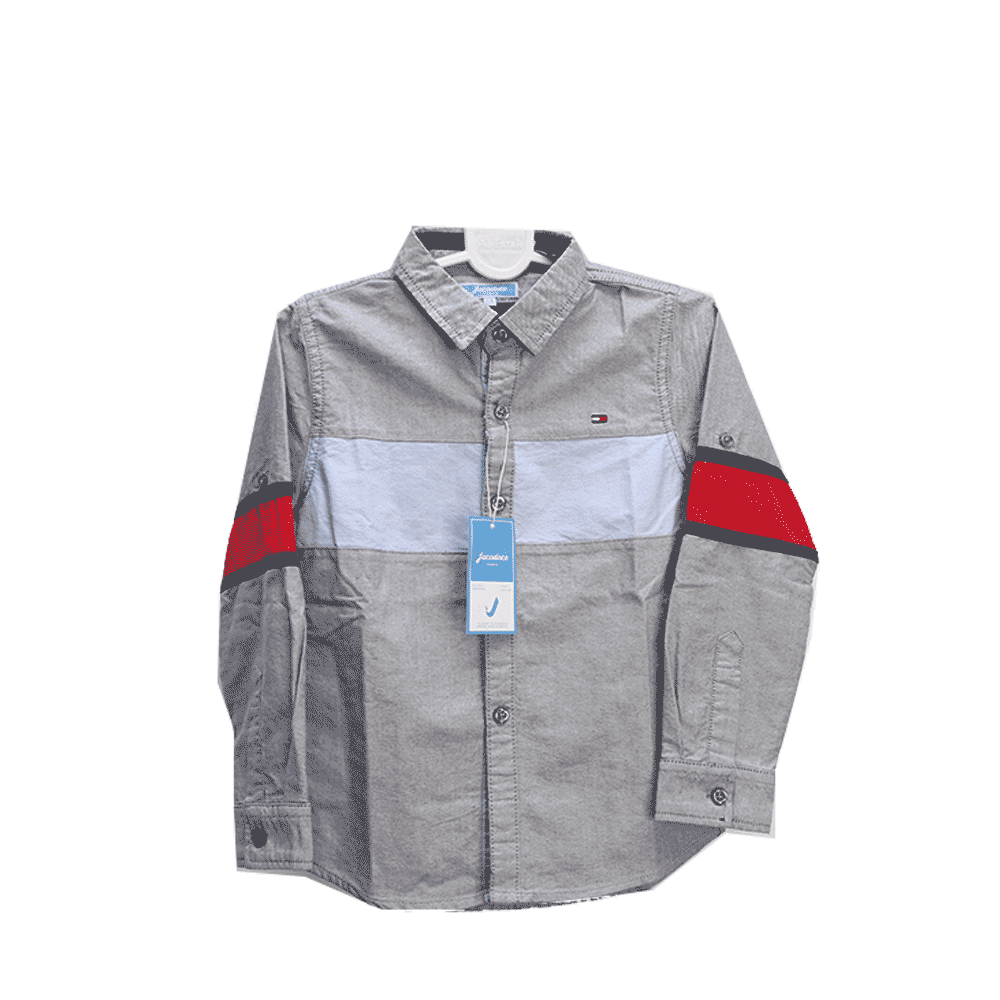 BOYS L/S CASUAL SHIRT L8711 MW-20 5-6 YEAR Default Title - MamasJan KidsWear