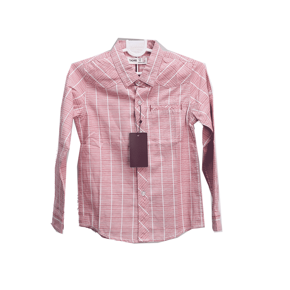 BOYS L/S CASUAL SHIRT LM05 MW-20 3-4 YEAR Default Title - MamasJan KidsWear