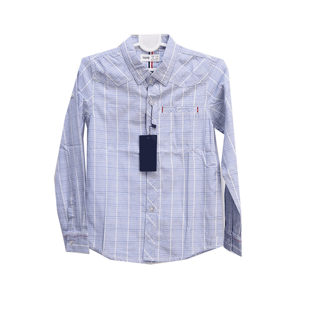 BOYS L/S CASUAL SHIRT LM05 MW-20 4-5 YEAR Default Title - MamasJan KidsWear
