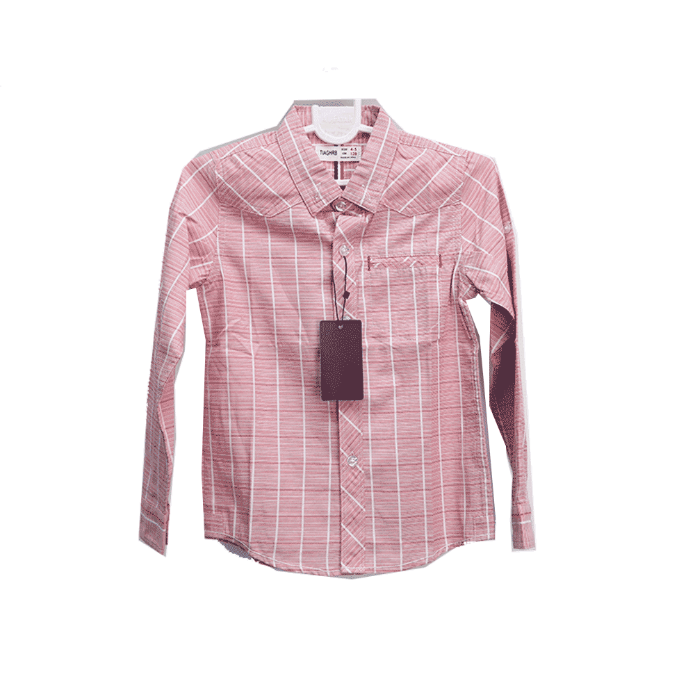 BOYS L/S CASUAL SHIRT LM05 MW-20 7-8 YEAR Default Title - MamasJan KidsWear