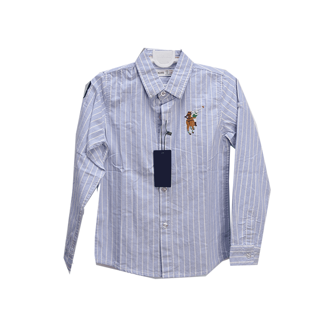 BOYS L/S CASUAL SHIRT D583 MW-20 4-5 YEAR Default Title - MamasJan KidsWear