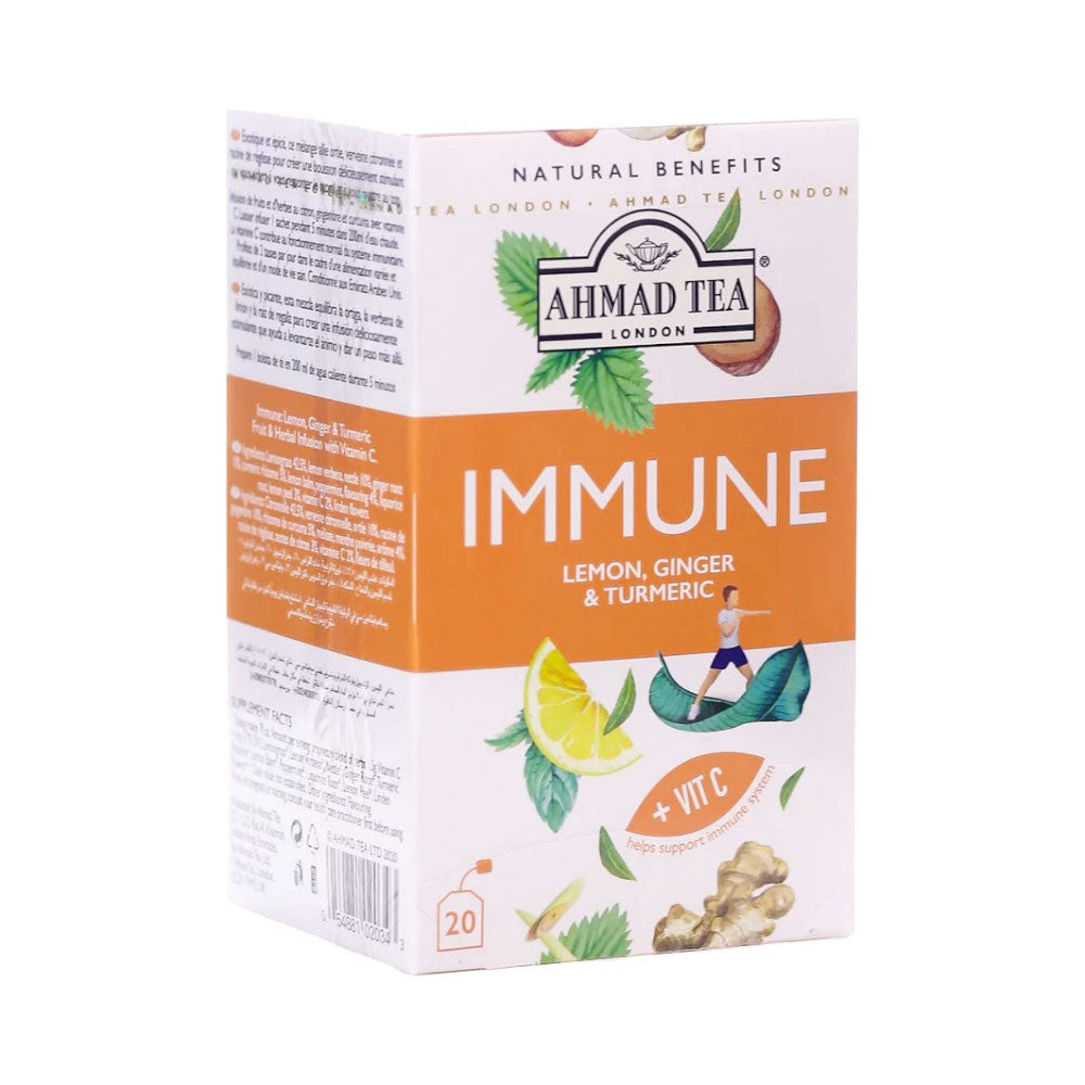 AHMAD TEA BAGS IMMUNE LEMON GINGER & TURMERIC 20S 30 GM Default Title - MamasJan Grocery