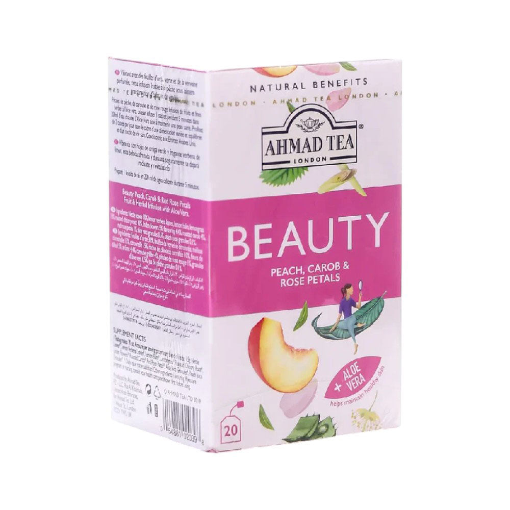 AHMAD TEA BAGS BEAUTY PEACH CAROB & ROSE PETAL 20S 30 GM Default Title - MamasJan Grocery