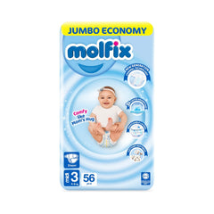 MOLFIX DIAPERS MIDI NO3 4-9 KG 56 PCS Default Title - MamasJan Grocery Nonfood