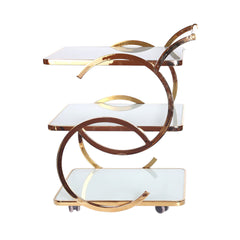 Tea Trolley Golden Ir D-238 A+B+C Default Title - MamasJan Household