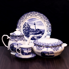 DINNER SET 85PC CLAYTON 2005KA Default Title - MamasJan Crockery