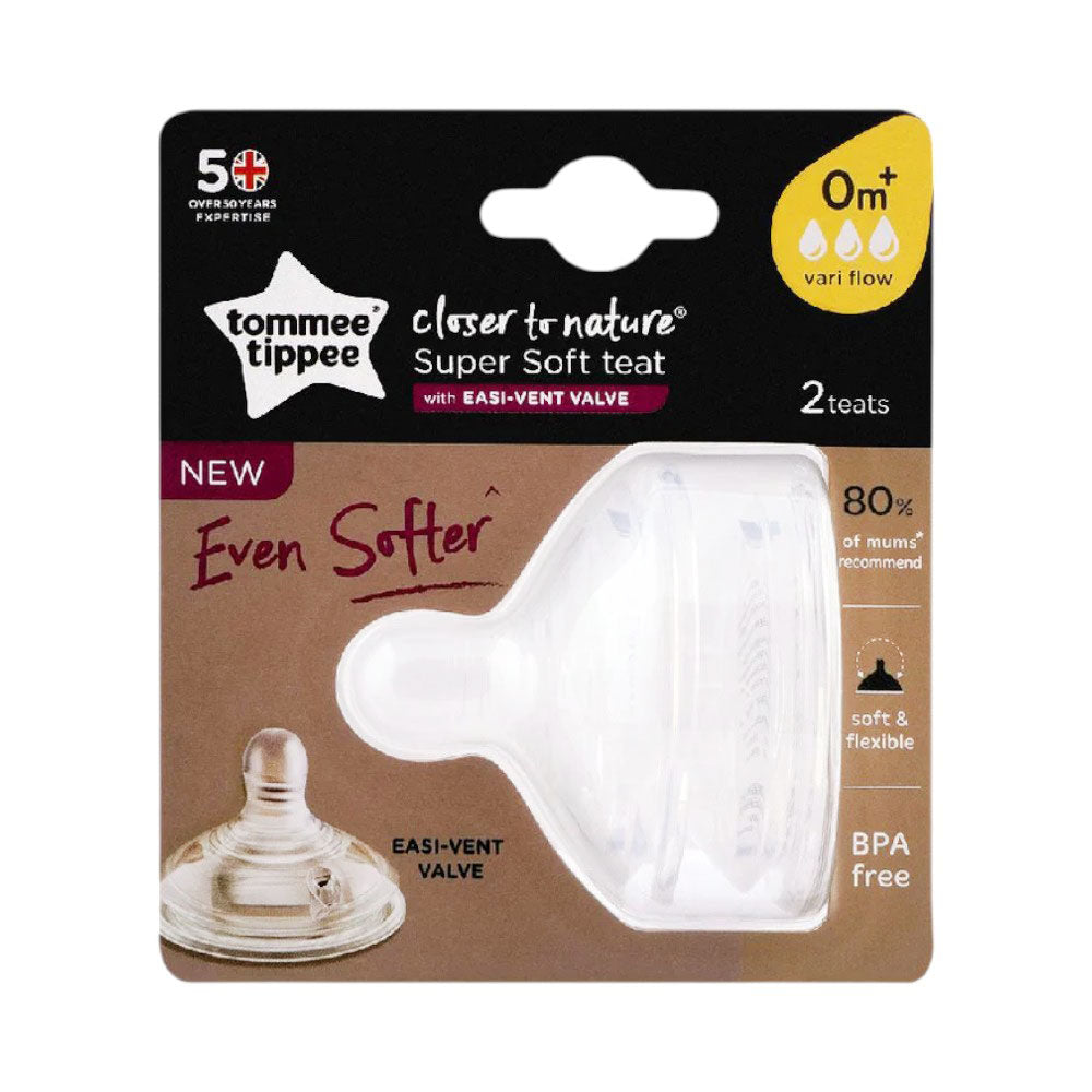 TOMMEE TIPPEE BABY TEATS EVEN SOFTER 0M+ 2PC 421140/38 Default Title - MamasJan Grocery Nonfood