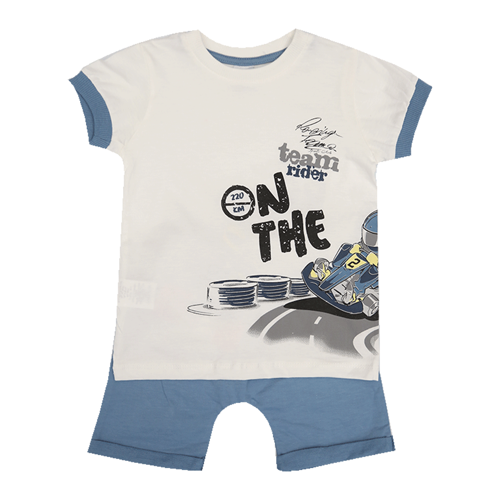 BOYS S/S 2PC KNICKER SUIT 8047 2844 TUR SU-21 18-24M Default Title - MamasJan KidsWear