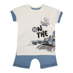 BOYS S/S 2PC KNICKER SUIT 8047 2844 TUR SU-21 18-24M Default Title - MamasJan KidsWear