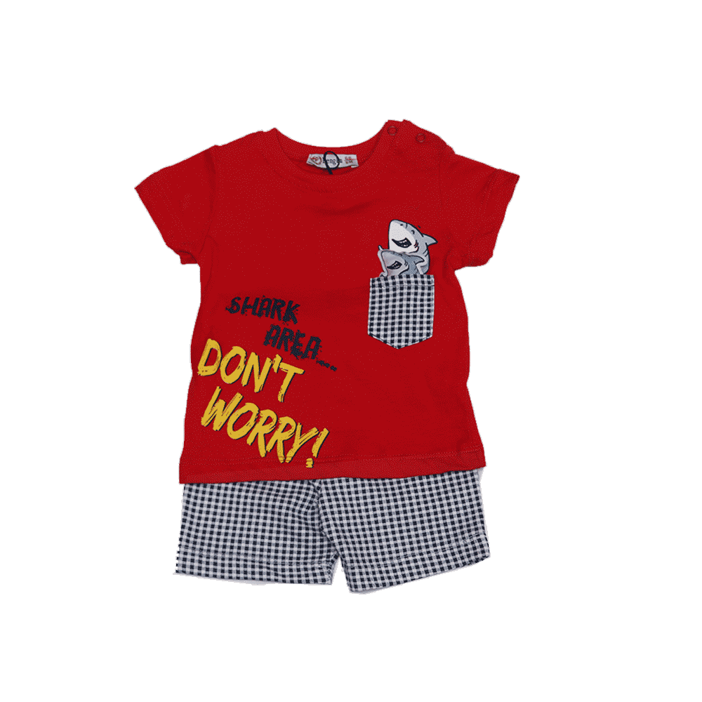 BOYS S/S NICKER SUIT 215502 TUR SU-21 3-6M Default Title - MamasJan KidsWear