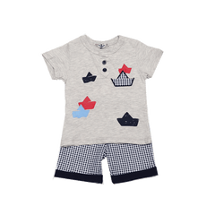 BOYS S/S NICKER SUIT 215519 TUR SU-21 6-9M Default Title - MamasJan KidsWear